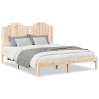 Bedframe extra lang zonder matras massief hout 140x220 cm - thumbnail