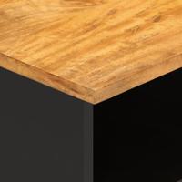 Tv-meubel 80x33,5x46 cm massief mangohout bruin en zwart - thumbnail