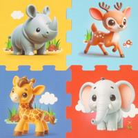 Puzzel Colorbaby 120 x 60 cm Multicolour dieren 8 Onderdelen - thumbnail