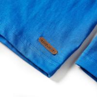 Kindershirt met lange mouwen runderprint 128 kobaltblauw - thumbnail