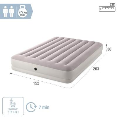Intex prestige mid-rise luchtbed met usb pomp - tweepersoons