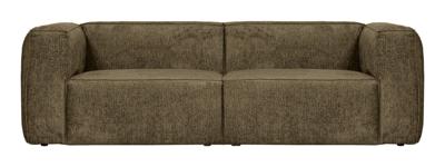 WOOOD 3,5-zits Bank 'Bean' Structure Velvet, kleur Moss