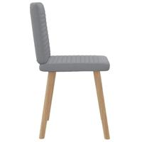 Eetkamerstoelen 2 st stof lichtgrijs - thumbnail
