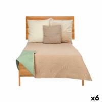 Omkeerbare sprei 240 x 260 cm Groen Beige (6 Stuks) - thumbnail