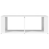 Salontafel 100x50x36 cm bewerkt hout wit - thumbnail