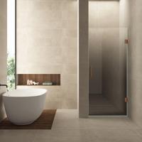 Nisdeur Rechts Wiesbaden Less 80x200 cm 8 mm Nano Spiegelrook- Naar Helder Glas Geborsteld Brons Koper - thumbnail