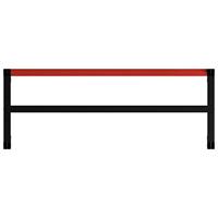 Werkbankframe 150x57x79 cm metaal zwart en rood - thumbnail