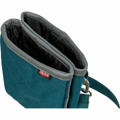 TRIXIE BELONINGSZAKJE SNACKZAKJE TWIN PETROL 15X2,5X18 CM