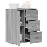 Dressoir 60x31x70 cm bewerkt hout grijs sonoma - thumbnail