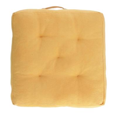 Kave Home Zitkussen 'Sarit' 60 x 60cm, kleur Mosterdgeel