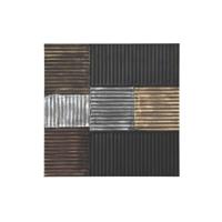 Wanddecoratie DKD Home Decor Zwart Gouden Glamour Modern Hout MDF (91 x 3 x 91 cm) - thumbnail