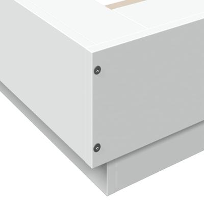 Bedframe LED massief hout wit 140x190 cm - thumbnail