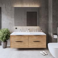 Onderkast Gliss Design Eleganz Hera Zwart 120 cm 2 Lades Oak Classic Gliss Design - thumbnail