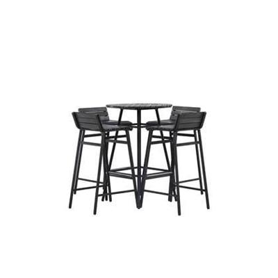 Nohr Outdoor Barset 'Larrisa' Acaciahout, kleur Zwart