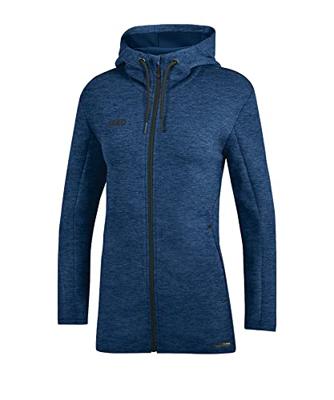JAKO 6829D Jas Met Kap Premium Basics Dames - Marine Gemeleerd - 36