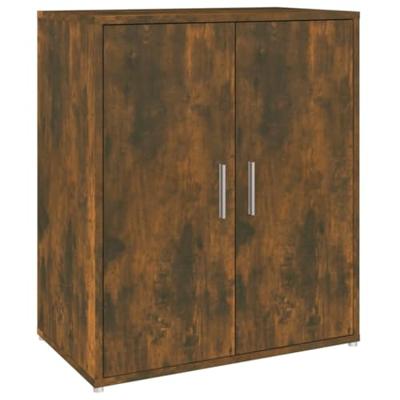 VidaXL Schoenenkast 60x35x70 cm bewerkt hout gerookt eikenkleurig VidaXL Schoenenkast 60x35x70 cm bewerkt hout gerookt eikenkleurig