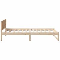 Bedframe met hoofdeinde Naturel 75 x 190 cm Massief grenenhout - thumbnail
