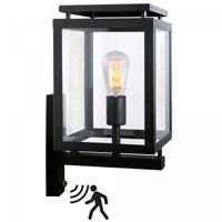 De Vecht Muurlamp Bewegingssensor Zwart - thumbnail