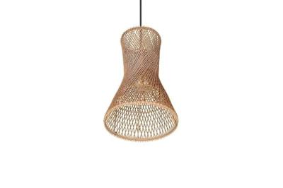 Trio Design hanglampBijou zwart met rotan Ø20cm - R31831026
