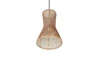 Trio Design hanglampBijou zwart met rotan Ø20cm - R31831026 - thumbnail