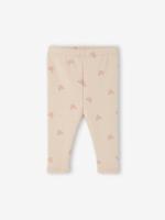 Gevoerde baby legging in fleece mesh roze (poederkleur) - thumbnail