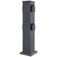 Heitronic 501335 Stopcontactsplitter Antraciet Aanraakbeveiliging - thumbnail