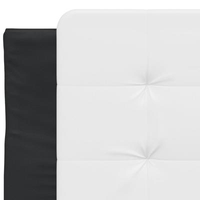 Bedframe met LED-verlichting kunstleer zwart en wit 160x200 cm