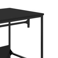 Kledingkast 90x50x180 cm bewerkt hout zwart - thumbnail