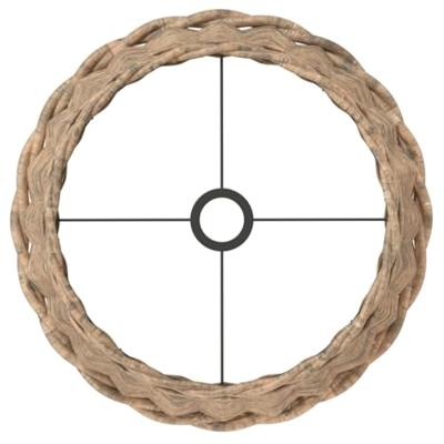 VidaXL Plafondlampenkap ø45x28 cm wicker bruin VidaXL Plafondlampenkap ø45x28 cm wicker bruin