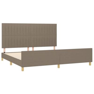 Bedframe zonder matras stof taupe 200x200 cm
