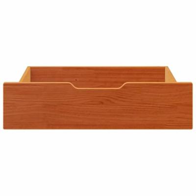 VidaXL Bedlades 2 st 75x55x17 massief grenenhout wasbruin VidaXL Bedlades 2 st 75x55x17 massief grenenhout wasbruin