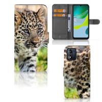Motorola Moto E13 4G | Telefoonhoesje | Met pasjeshouder | Baby Luipaard - thumbnail