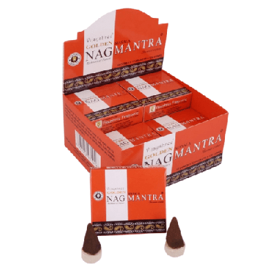 Golden Nag Wierookkegels - Mantra