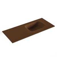 MONDIAZ LEX Rust solid surface inleg wastafel voor toiletmeubel 70cm. Positie wasbak rechts - thumbnail