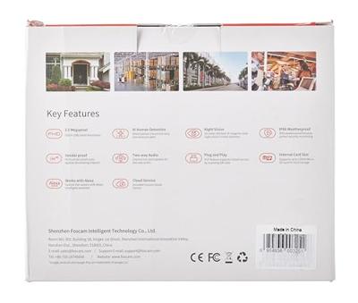 Foscam D2EP Full HD IP bewakingscamera 2MP PoE P2P WDR 20 weerbestendig met infrarood nachtzicht tot 20 m, bewegingsdetectie, wit