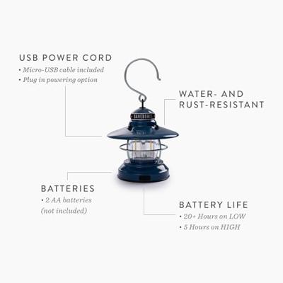 Barebones Mini Edison - 2Aa/Usb Ocean Blue