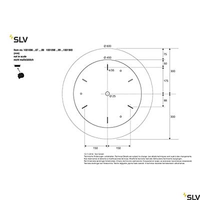 SLV Dimbare plafondlampMedo 60 60cm - 3000-4000K met grijze kap - 1001899