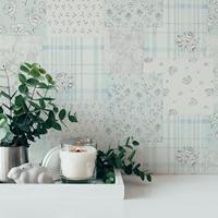 AS Creation Maison Charme - Licht Blauw - Patchwork - 390664 - thumbnail