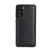 NorthLife - Samsung Galaxy S21 Plus - Backcover hoesje Echt Leer - Zwart - thumbnail