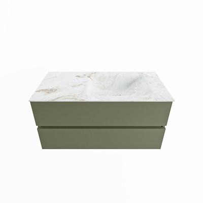 MONDIAZ VICA-DLUX 100cm badmeubel onderkast Army 2 lades. Inbouw wastafel CLOUD rechts zonder kraangat, kleur Frappe. MONDIAZ VICA-DLUX 100cm badmeubel onderkast Army 2 lades. Inbouw wastafel CLOUD rechts zonder kraangat, kleur Frappe.