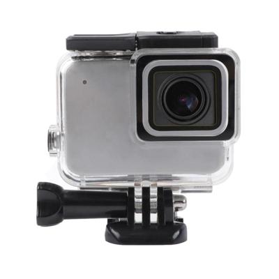 Voor GoPro HERO7 wit/Silver skelet behuizing zijkant holle beschermhoes met gesp Basic Mount & schroef (transparant)