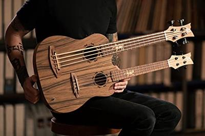 Ortega HYDRA-BSTE Double Neck Bass Tenor Uke dubbele elektrisch-akoestische ukelele met gigbag