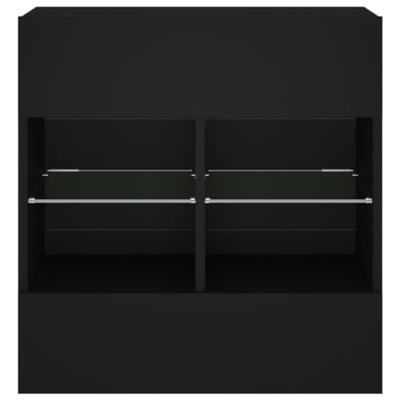 Tv-wandmeubel met LED-verlichting 58,5x30x60,5 cm zwart