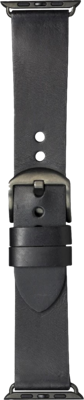 DBramante1928 Bornholm Apple Watch 42/44/45 mm Leren Bandje Zwart/Space Gray DBramante1928 Bornholm Apple Watch 42/44/45 mm Leren Bandje Zwart/Space Gray