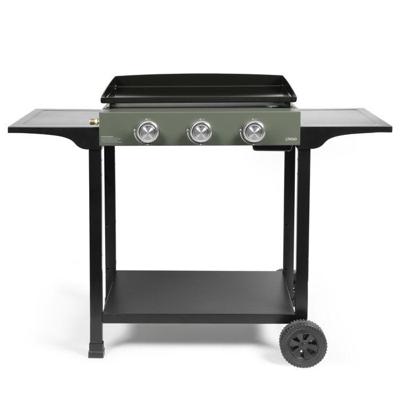 Gasgrillplaat op kar - LIVOO - DOC326 - 3 branders - Groen / Zwart