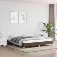 Bedframe zonder matras stof donkerbruin 180x200 cm - thumbnail