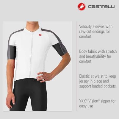 Castelli entrata 6 jersey fietsshirt korte mouw wit heren L - thumbnail
