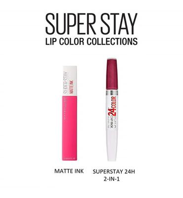 Maybelline SuperStay Matte Ink 30 Romantic - langhoudende lipstick met een trendy ultra matte finish die tot 16 uur blijft zitten - roze liquid lipstick - 5 ml