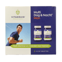 Vitakruid Multi Dag & Nacht Man 100% Vegan 2 x 30 - thumbnail
