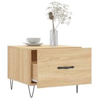 Salontafels 2 st 50x50x40 cm bewerkt hout sonoma eikenkleurig - thumbnail